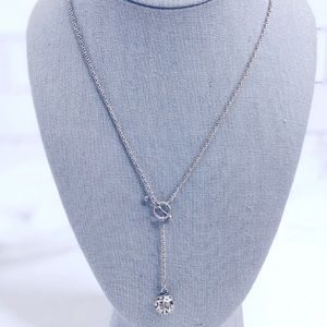 Silpada sterling 925 retired Lariat drop filigree ball necklace